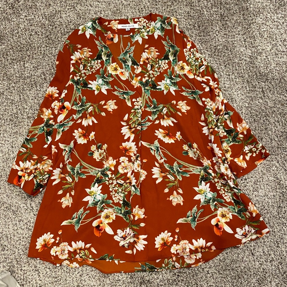 Rose + Olive blouse